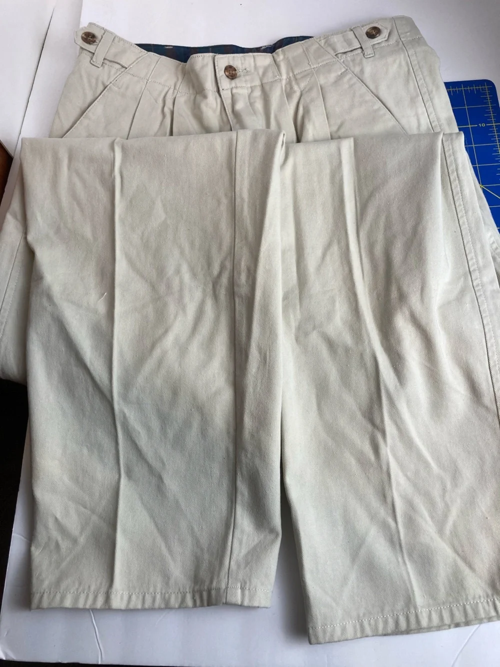 American Trouser Men’s 32x34L Cement Pleated 100% Cotton Pants